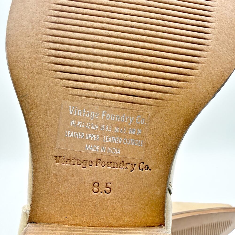Vintage Foundry Womens Sophia Western Bootie Size 8.5 EU 39 Tan Leather NIB - Picture 11 of 12